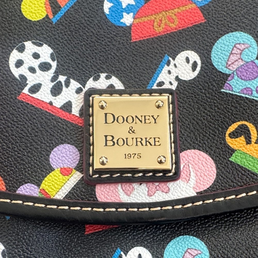 Dooney & Bourke Black Multicolor Disney Icon Crossbody